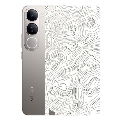 VIVO Z/V/X/T/U/S Series Phone Skins (All Models) - White Black Swirls - 3D Embossed Finish (L-219) Vivo V40 Lite