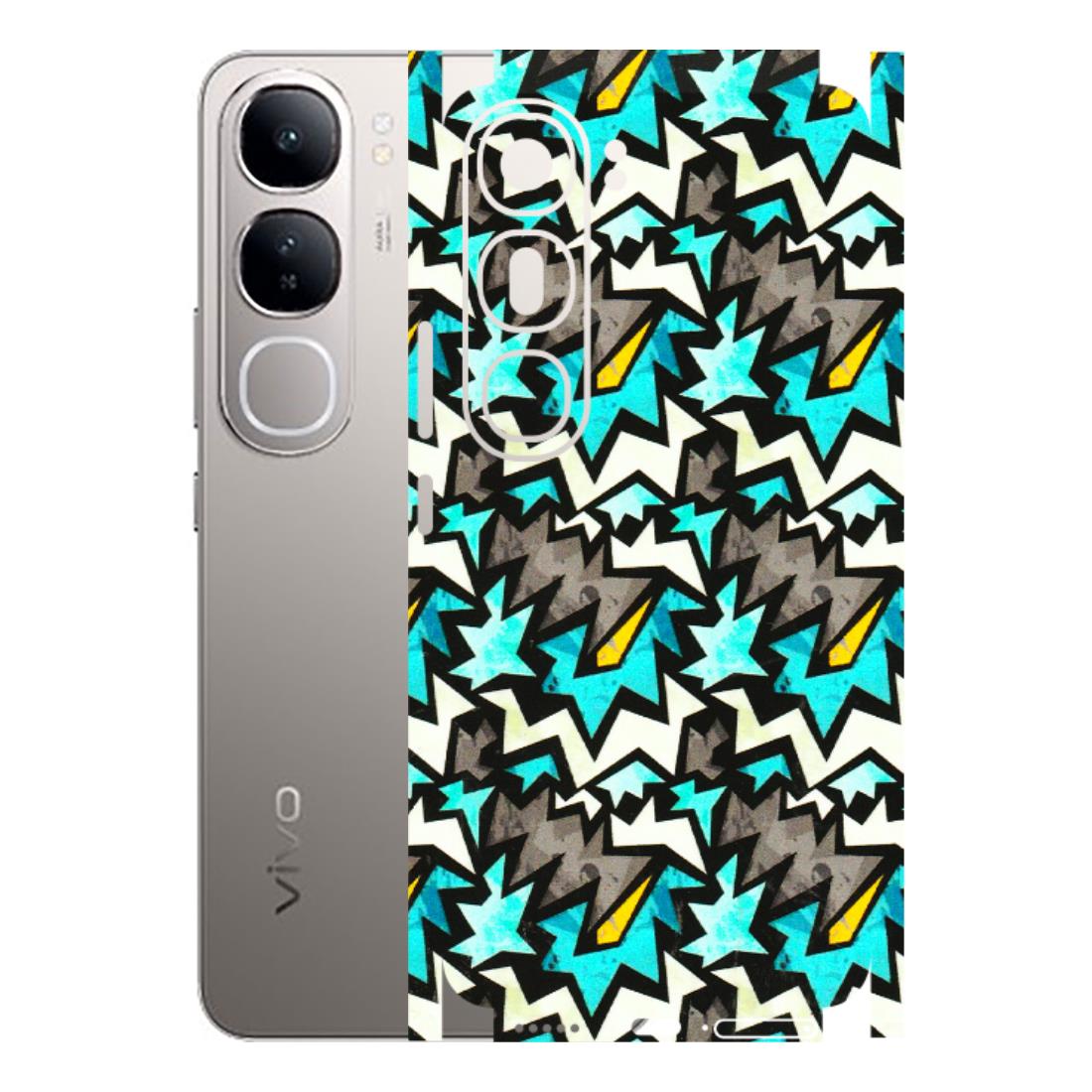 VIVO Z/V/X/T/U/S Series Phone Skins (All Models) - Funky Zig Zag - 3D Embossed Finish (L-223) Vivo V40 Lite