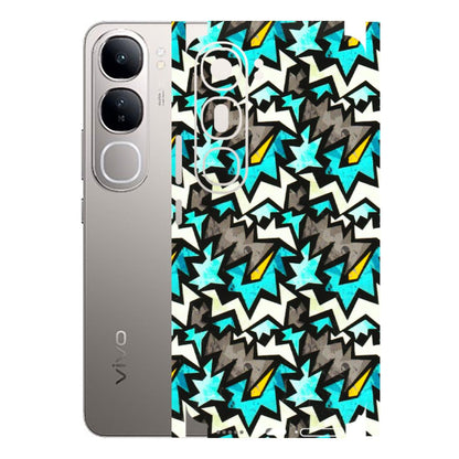 VIVO Z/V/X/T/U/S Series Phone Skins (All Models) - Funky Zig Zag - 3D Embossed Finish (L-223) Vivo V40 Lite