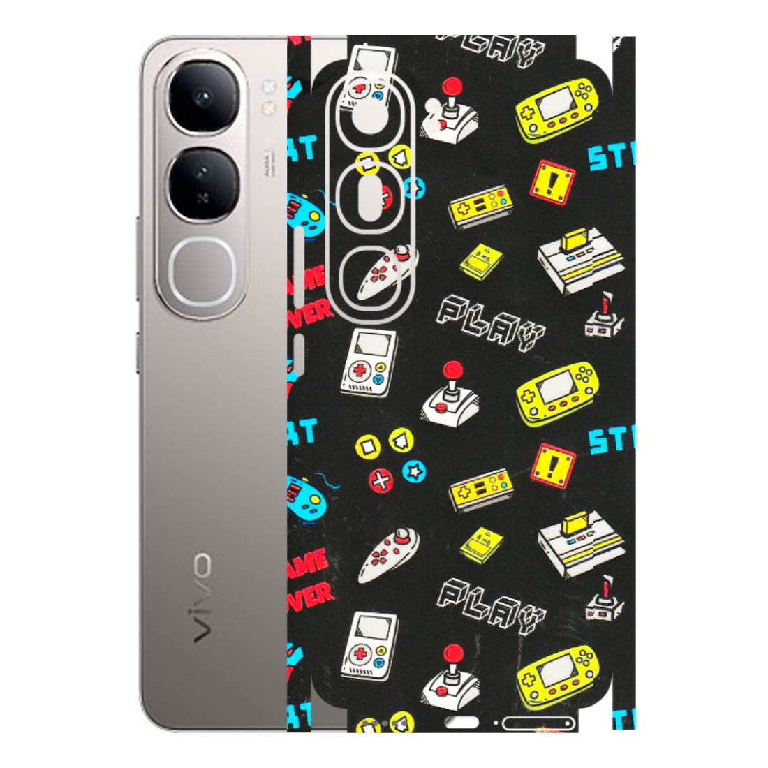 VIVO Z/V/X/T/U/S Series Phone Skins (All Models) - Gaming Doodles - 3D Embossed Finish (L-224) Vivo V40 Lite