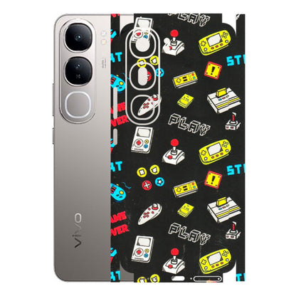VIVO Z/V/X/T/U/S Series Phone Skins (All Models) - Gaming Doodles - 3D Embossed Finish (L-224) Vivo V40 Lite
