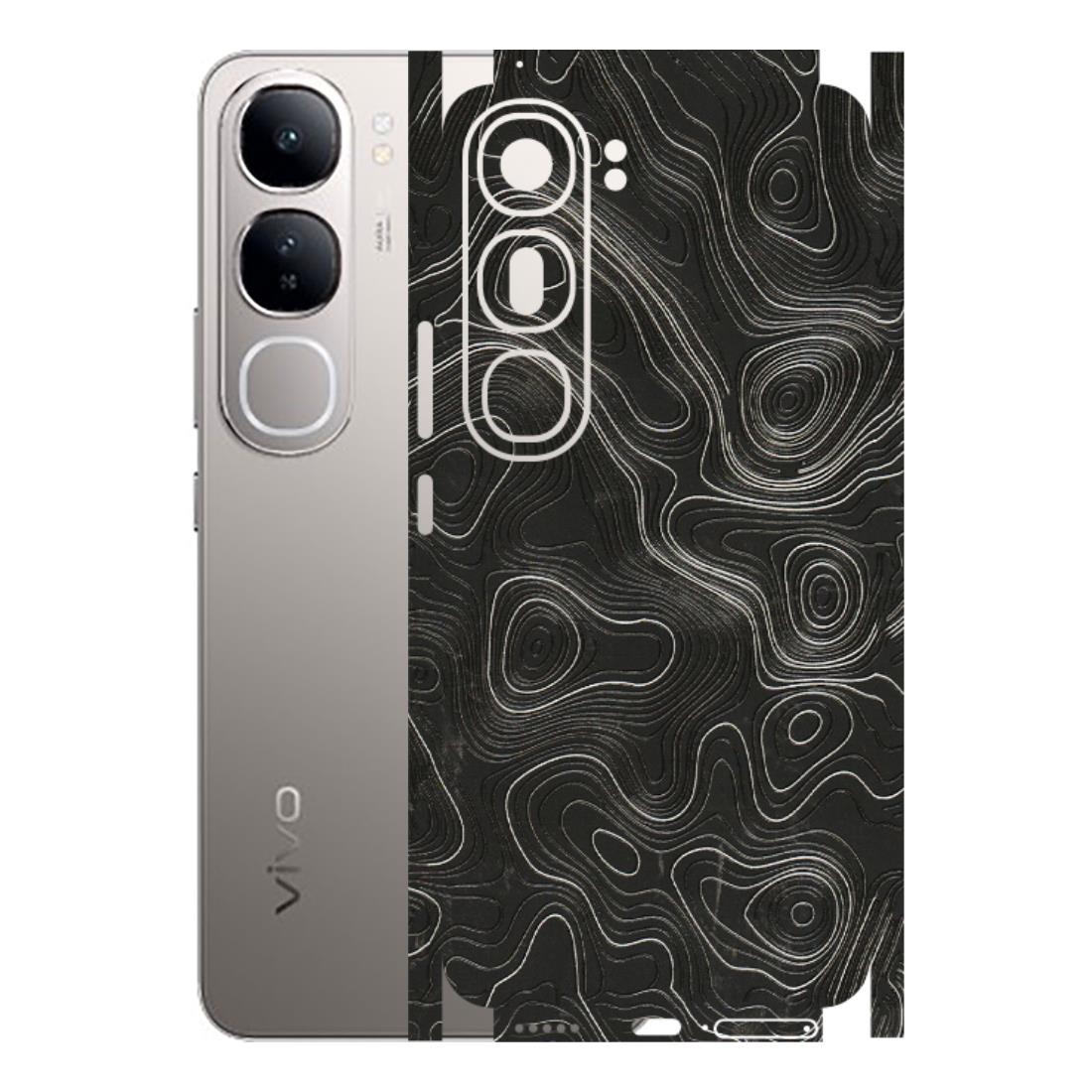 VIVO Z/V/X/T/U/S Series Phone Skins (All Models) - Abstract White Line Map - 3D Embossed Finish (L-269) Vivo V40 Lite