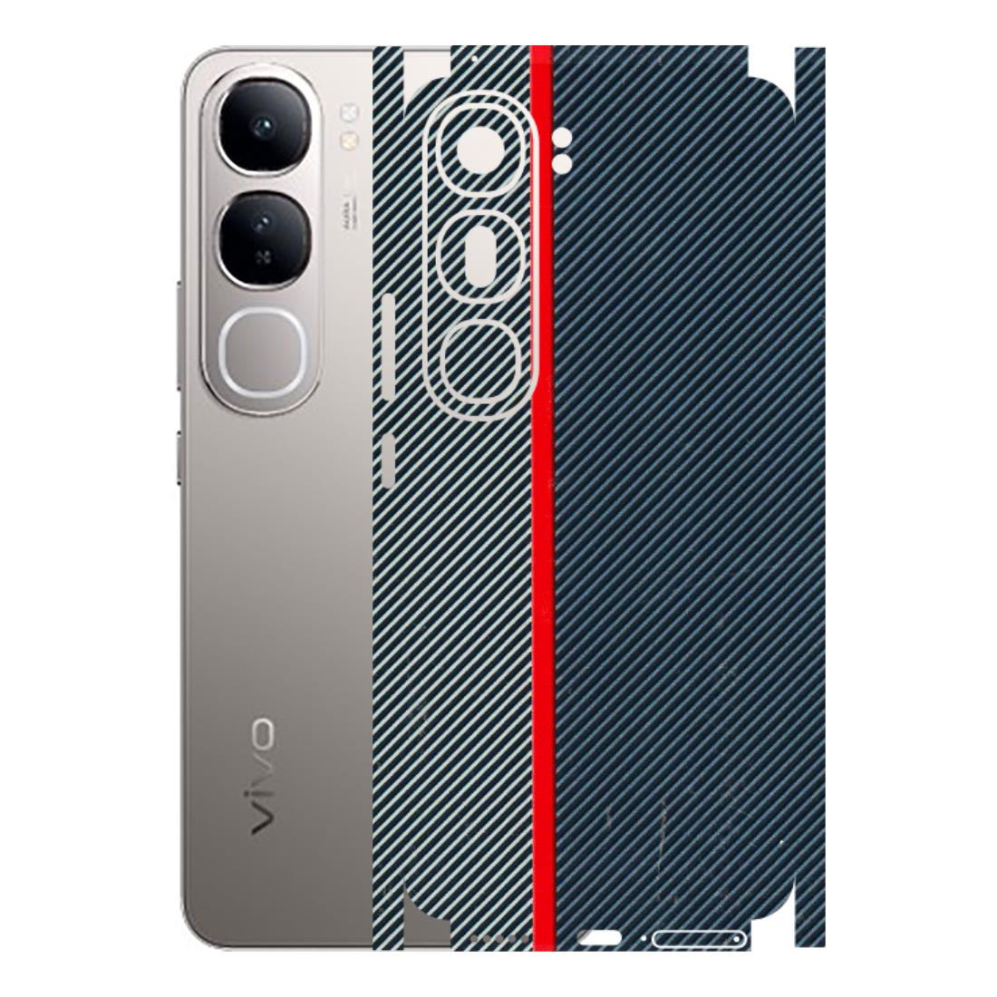 VIVO Z/V/X/T/U/S Series Phone Skins (All Models) - Blue Sober Lines - 3D Embossed Finish (L-305) Vivo V40 Lite