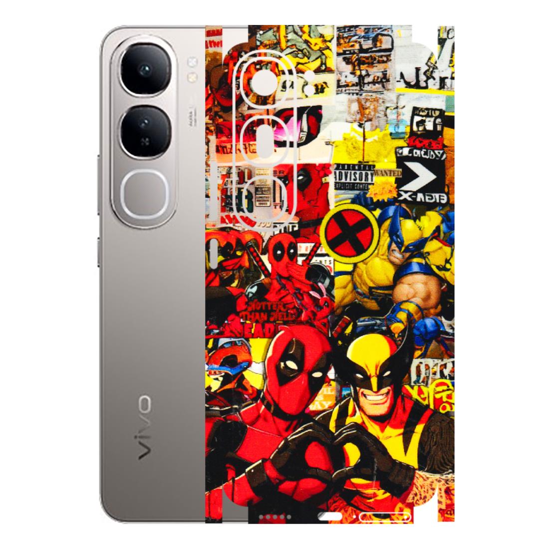 VIVO Z/V/X/T/U/S Series Phone Skins (All Models) - Spidy Wolverine - 3D Embossed Finish (L-310) Vivo V40 Lite