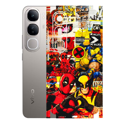 VIVO Z/V/X/T/U/S Series Phone Skins (All Models) - Spidy Wolverine - 3D Embossed Finish (L-310) Vivo V40 Lite