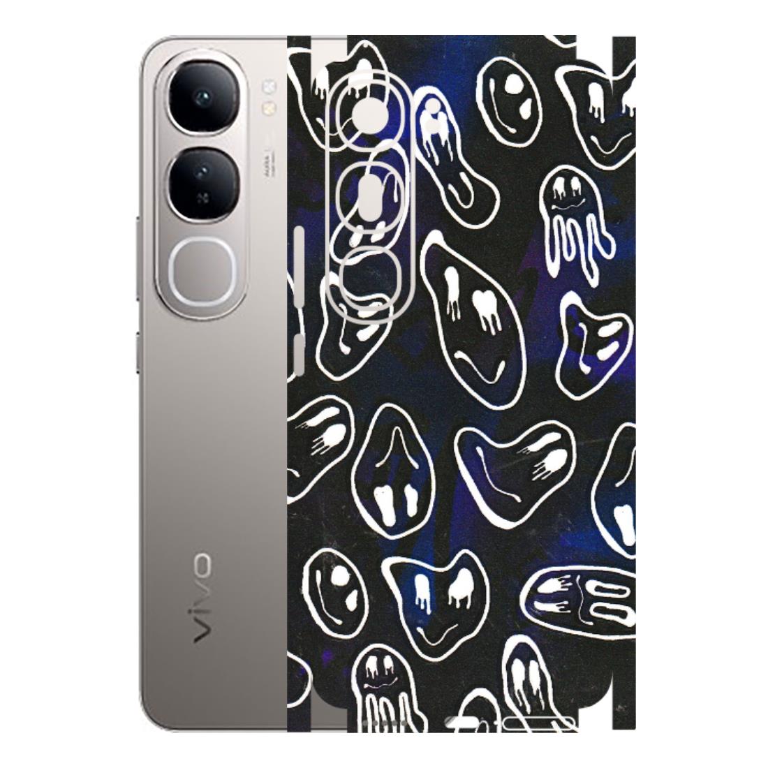 VIVO Z/V/X/T/U/S Series Phone Skins (All Models) - Distorted Smileys - 3D Embossed Finish (L-92) Vivo V40 Lite