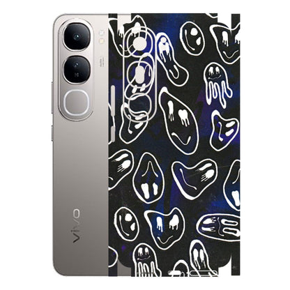 VIVO Z/V/X/T/U/S Series Phone Skins (All Models) - Distorted Smileys - 3D Embossed Finish (L-92) Vivo V40 Lite