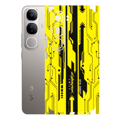 VIVO Z/V/X/T/U/S Series Phone Skins (All Models) - Yellow Cyberpunk - 3D Embossed Finish (L-93) Vivo V40 Lite