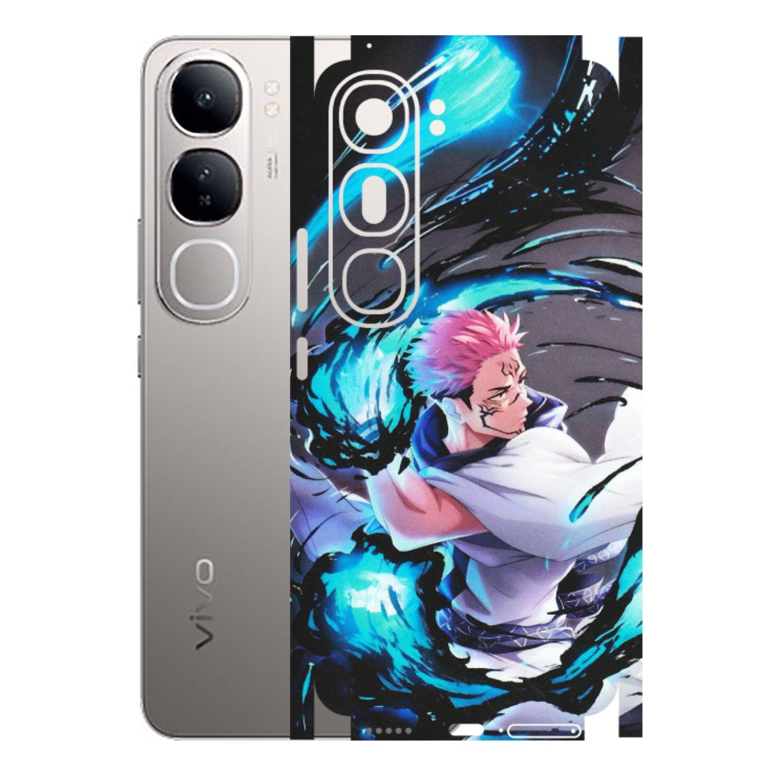 VIVO Z/V/X/T/U/S Series Phone Skins (All Models) - New Jujutsu Kaisen Grey Blue Anime - Matte Finish (M-127) Vivo V40 Lite