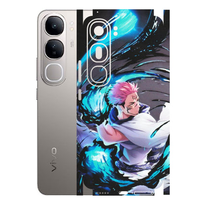 VIVO Z/V/X/T/U/S Series Phone Skins (All Models) - New Jujutsu Kaisen Grey Blue Anime - Matte Finish (M-127) Vivo V40 Lite