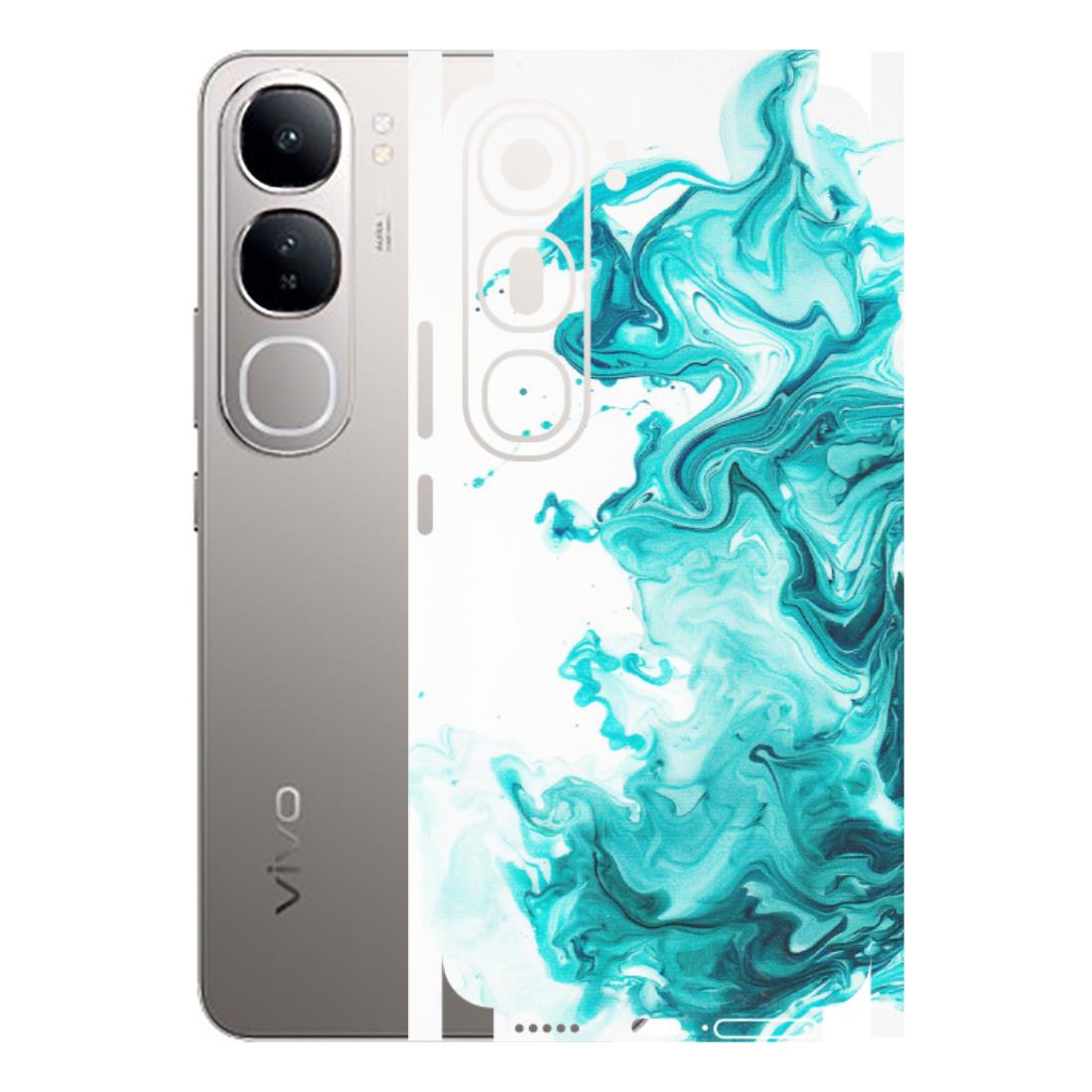 VIVO Z/V/X/T/U/S Series Phone Skins (All Models) - Sky Blue Abstract Colour - Matte Finish (M-146) Vivo V40 Lite