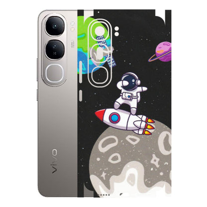 VIVO Z/V/X/T/U/S Series Phone Skins (All Models) - Astronaut Vibing Toon Running - Matte Finish (M-39) Vivo V40 Lite