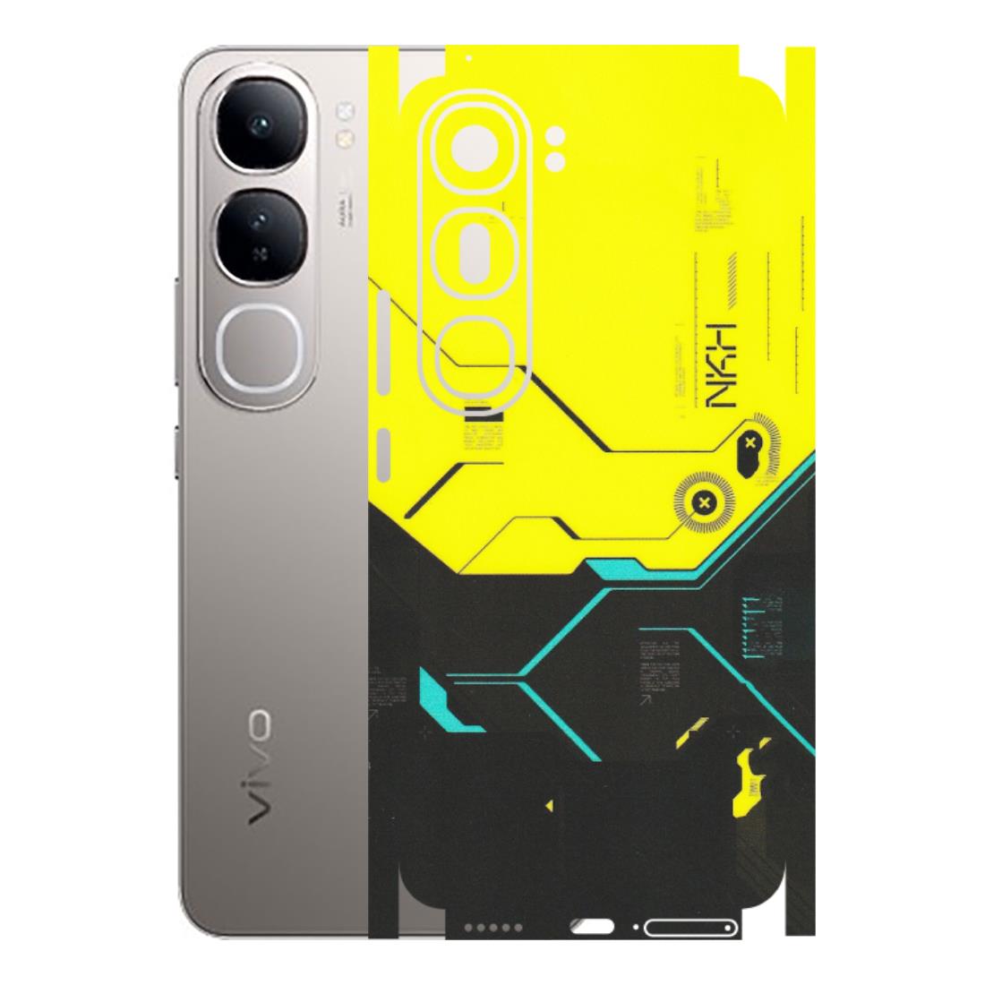 VIVO Z/V/X/T/U/S Series Phone Skins (All Models) - Black Yellow Technica - Matte Finish (M-53) Vivo V40 Lite