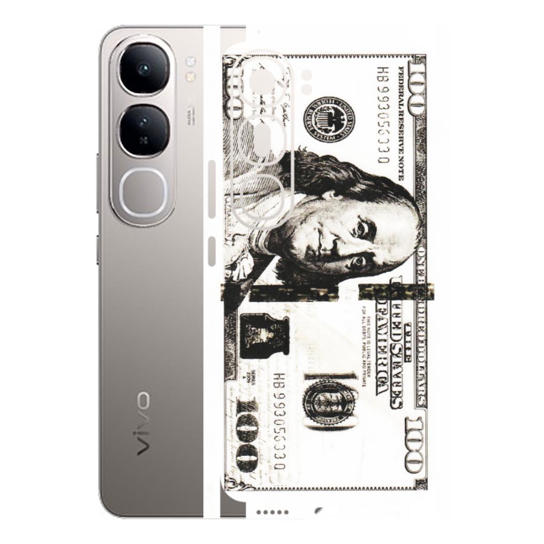 VIVO Z/V/X/T/U/S Series Phone Skins (All Models) - 100 Dollar Currency - Transparent Finish (T-01) Vivo V40 Lite
