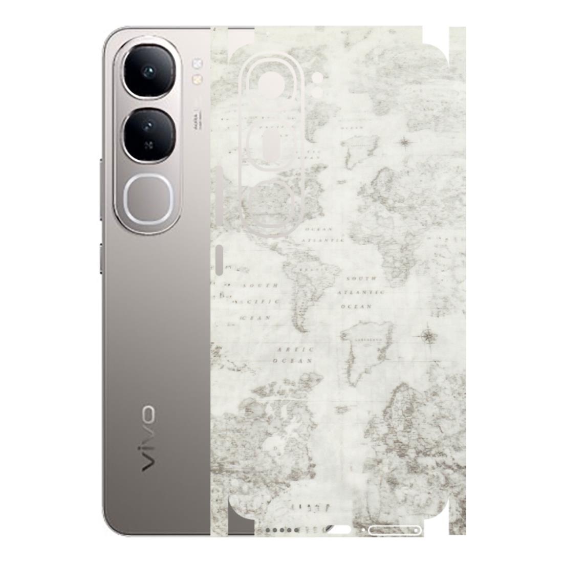 VIVO Z/V/X/T/U/S Series Phone Skins (All Models) - World Travel Map - Transparent Finish (T-04) Vivo V40 Lite