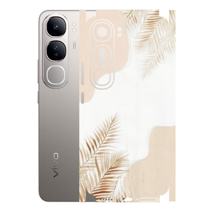 VIVO Z/V/X/T/U/S Series Phone Skins (All Models) - Gold Petals Abstract - Transparent Finish (T-08) Vivo V40 Lite