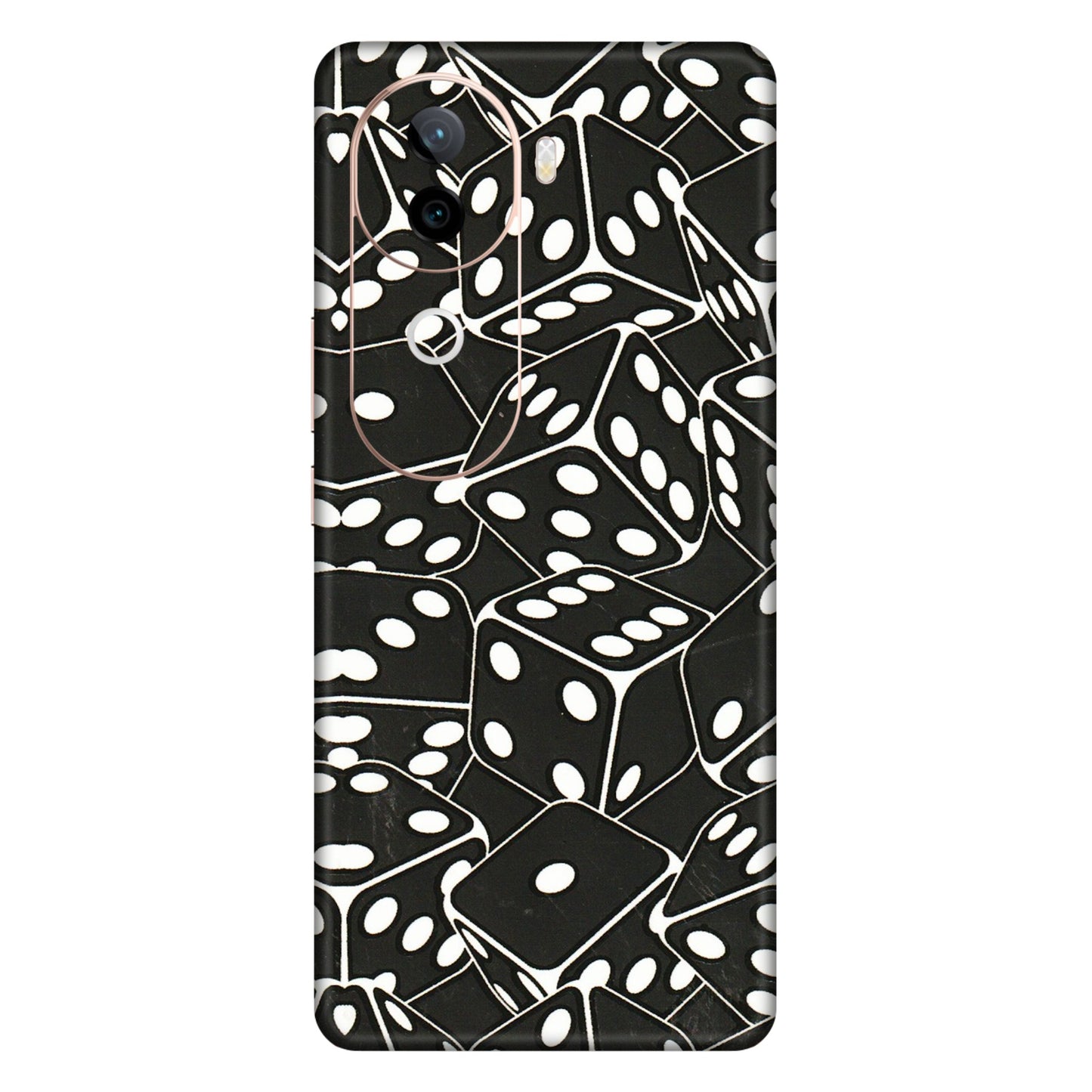 VIVO Z/V/X/T/U/S Series Phone Skins (All Models) - Big Black Dices - 3D Embossed Finish (L-106) Vivo V40E (5G)