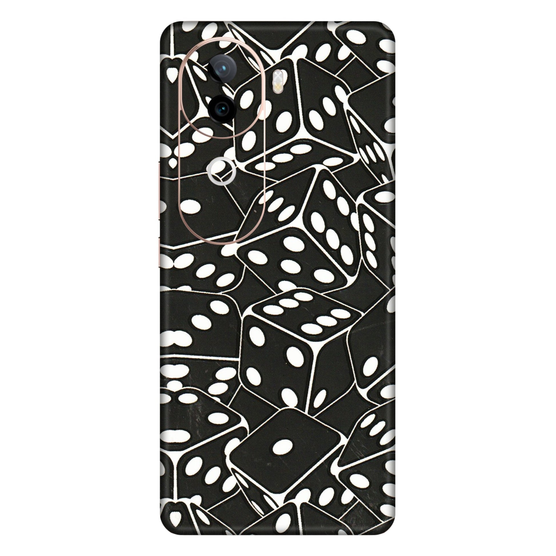 VIVO Z/V/X/T/U/S Series Phone Skins (All Models) - Big Black Dices - 3D Embossed Finish (L-106) Vivo V40E (5G)