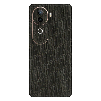 VIVO Z/V/X/T/U/S Series Phone Skins (All Models) - Black Abstract Pattern - 3D Embossed Finish (L-117) Vivo V40E (5G)