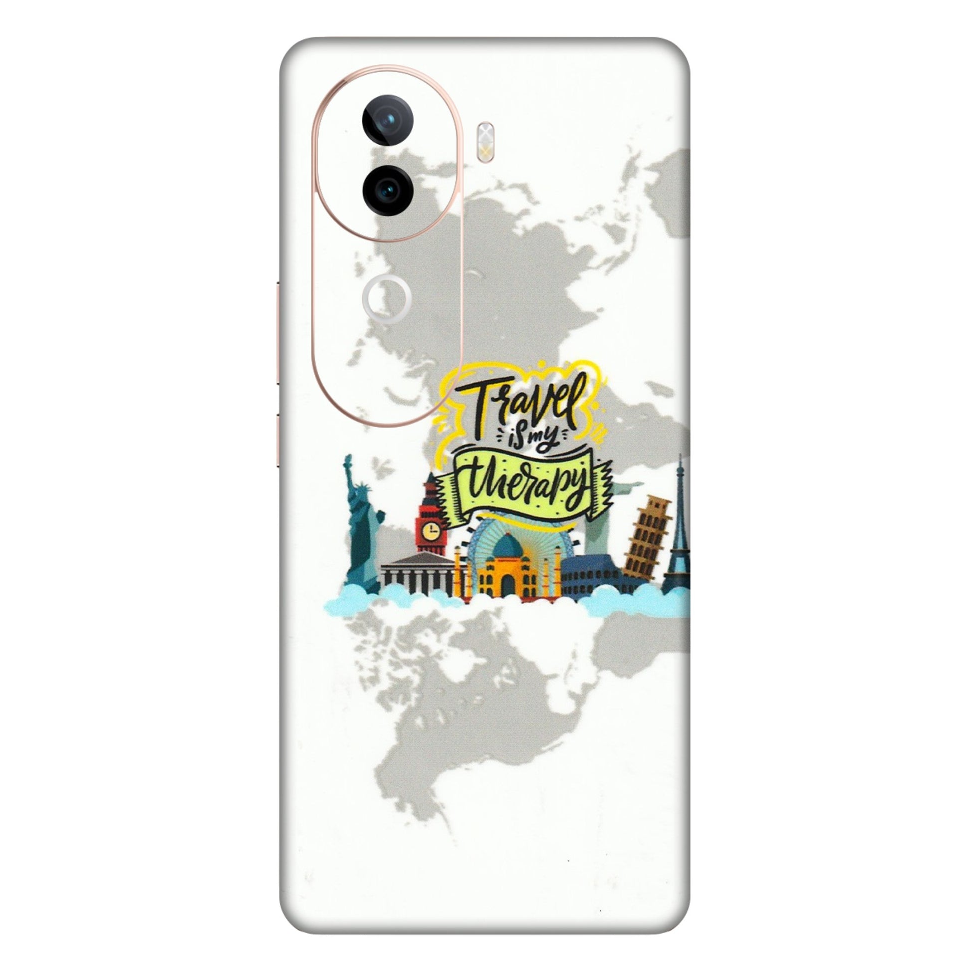 VIVO Z/V/X/T/U/S Series Phone Skins (All Models) - Travel Therapy - 3D Embossed Finish (L-199) Vivo V40E (5G)