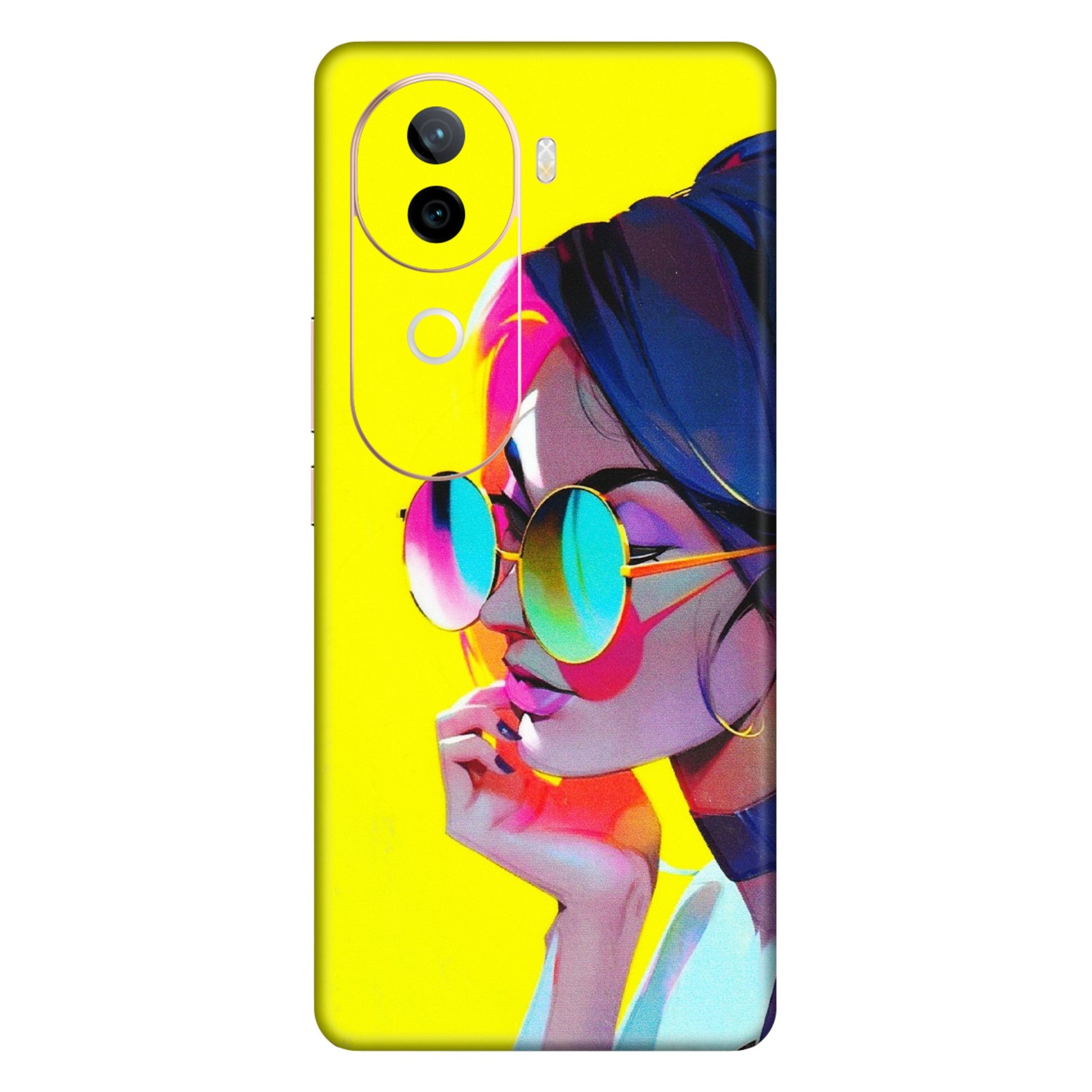 VIVO Z/V/X/T/U/S Series Phone Skins (All Models) - Bold Stylish Girl - 3D Embossed Finish (L-222) Vivo V40E (5G)