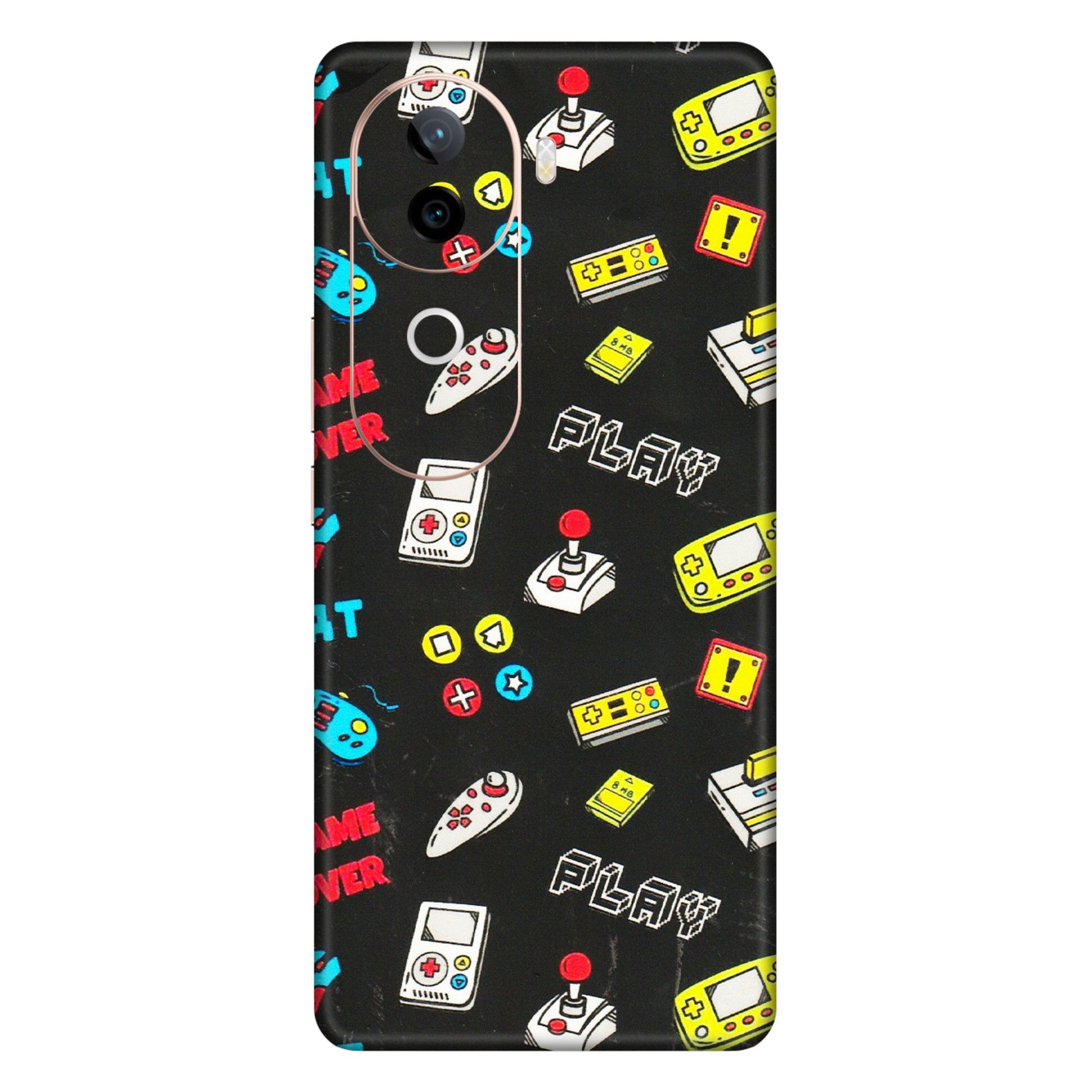 VIVO Z/V/X/T/U/S Series Phone Skins (All Models) - Gaming Doodles - 3D Embossed Finish (L-224) Vivo V40E (5G)
