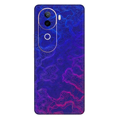 VIVO Z/V/X/T/U/S Series Phone Skins (All Models) - Purple Ripples Swirl - 3D Embossed Finish (L-314) Vivo V40E (5G)