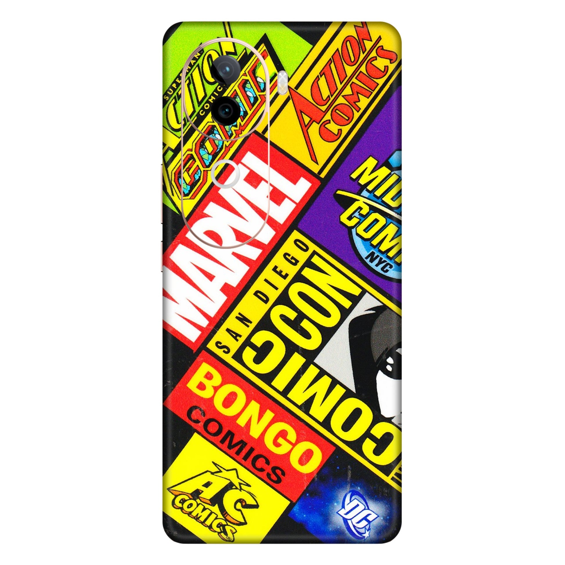 VIVO Z/V/X/T/U/S Series Phone Skins (All Models) - Bongo Comic Con - 3D Embossed Finish (L-325) Vivo V40E (5G)