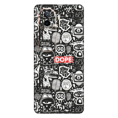VIVO Z/V/X/T/U/S Series Phone Skins (All Models) - Dope Stay Classy Black Doodles - Matte Finish (M-126) Vivo V40E (5G)