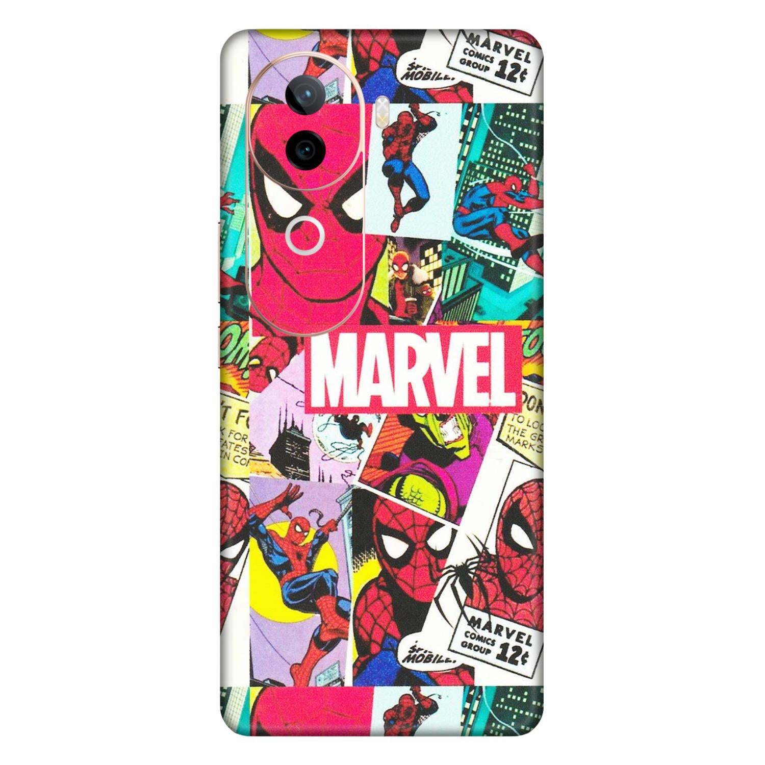 VIVO Z/V/X/T/U/S Series Phone Skins (All Models) - Marvel Comic Spiderman Grafitti - Matte Finish (M-72) Vivo V40E (5G)