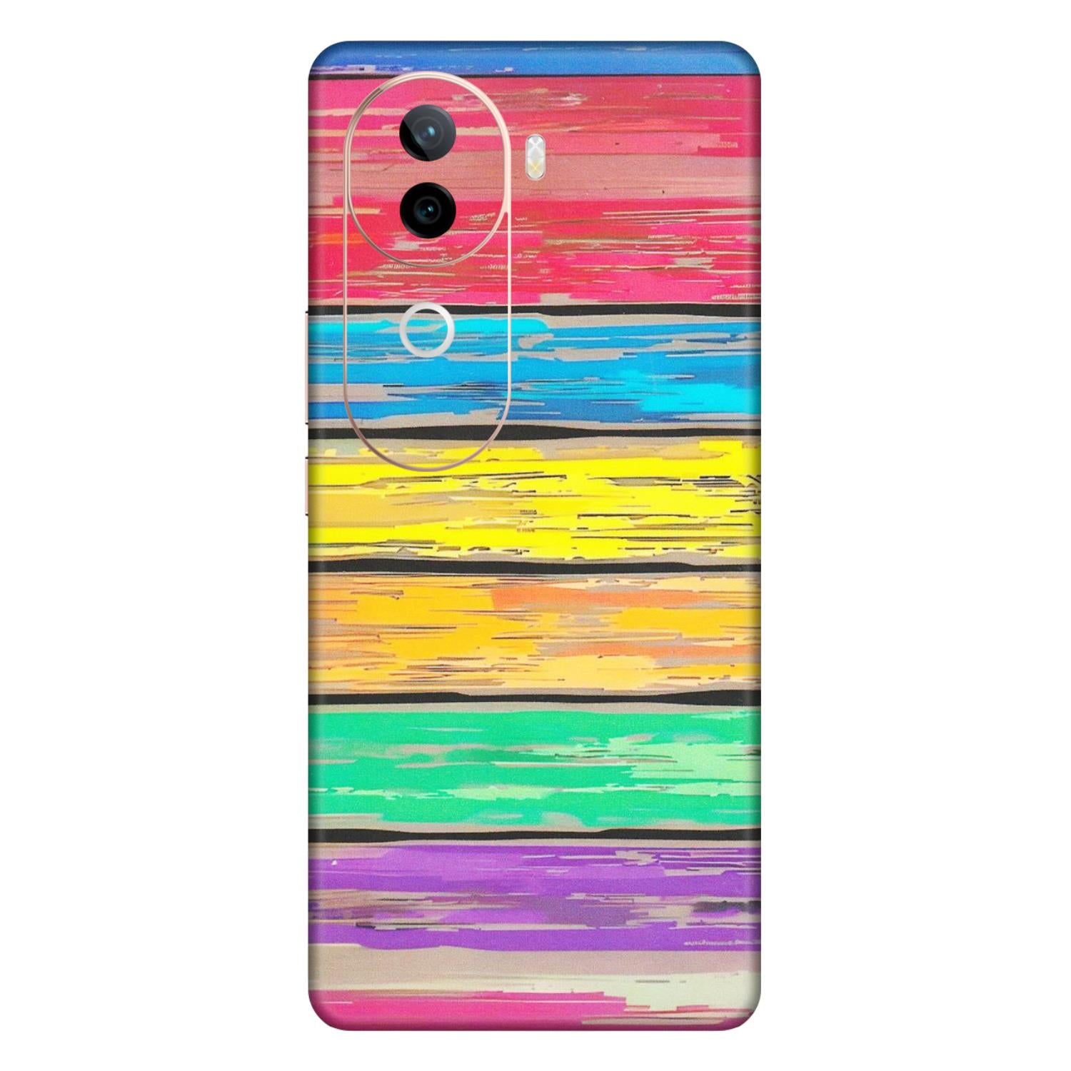 VIVO Z/V/X/T/U/S Series Phone Skins (All Models) - Multi Colour Wooden Wall - Matte Finish (M-96) Vivo V40E (5G)