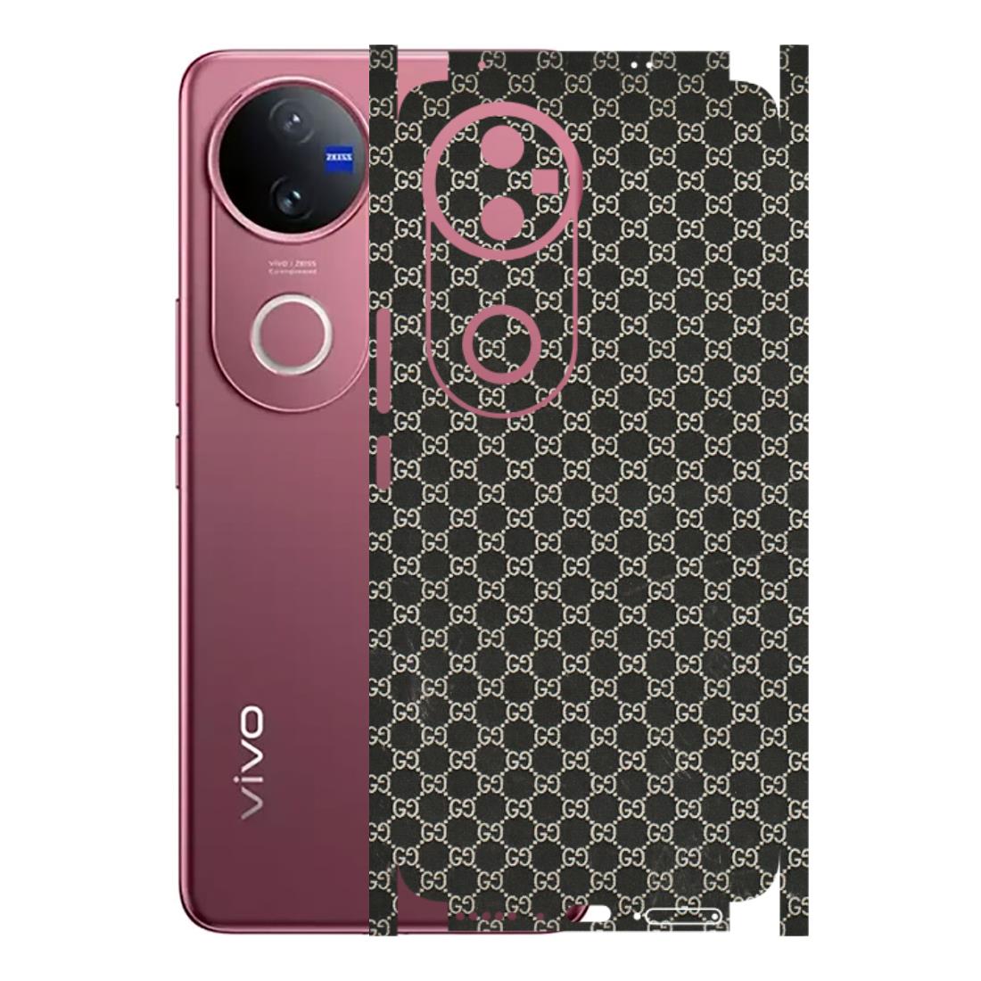 VIVO Z/V/X/T/U/S Series Phone Skins (All Models) - Black G Print - 3D Embossed Finish (L-109) Vivo V50 5G