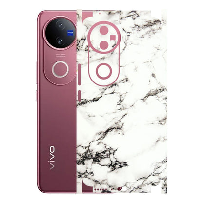 VIVO Z/V/X/T/U/S Series Phone Skins (All Models) - Black and White Marble Texture - 3D Embossed Finish (L-124) Vivo V50 5G