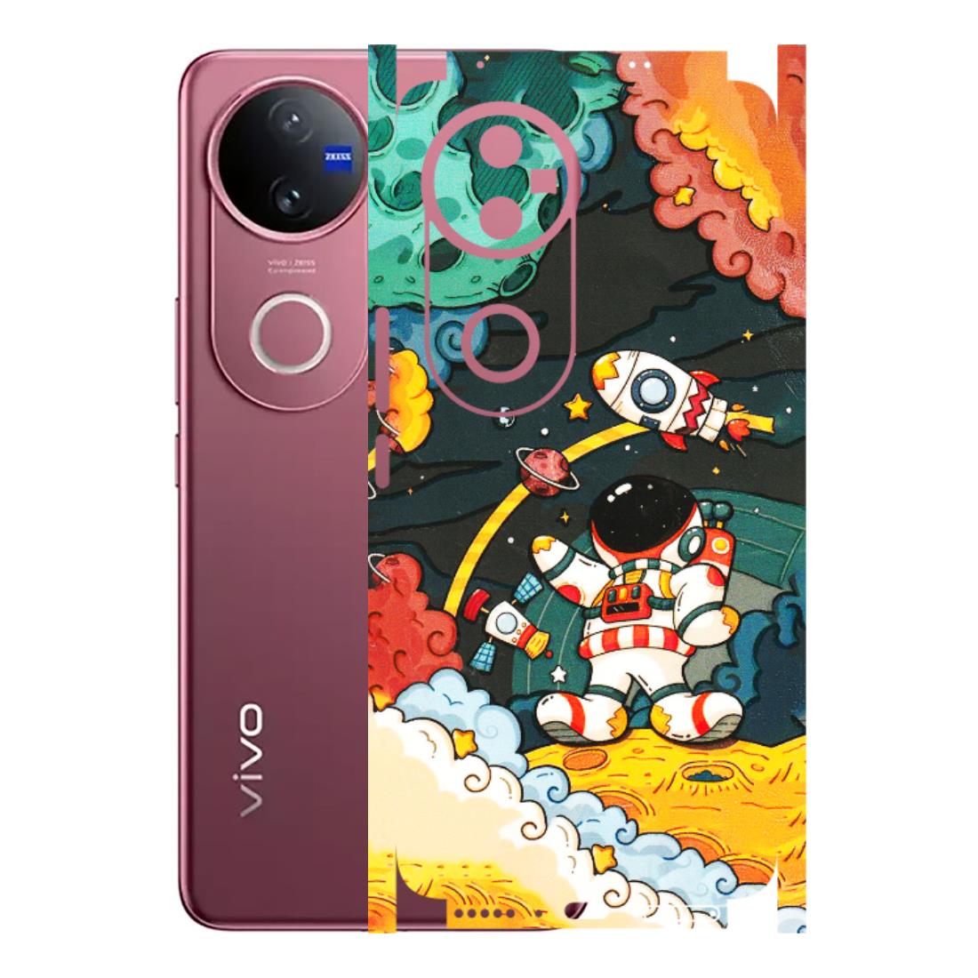 VIVO Z/V/X/T/U/S Series Phone Skins (All Models) - Astronauts & Spaceship - 3D Embossed Finish (L-145) Vivo V50 5G