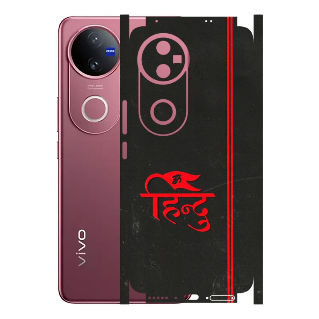 VIVO Z/V/X/T/U/S Series Phone Skins (All Models) - Hindu Black - 3D Embossed Finish (L-153) Vivo V50 5G
