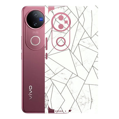 VIVO Z/V/X/T/U/S Series Phone Skins (All Models) - Luxury White Marble Effect - 3D Embossed Finish (L-168) Vivo V50 5G