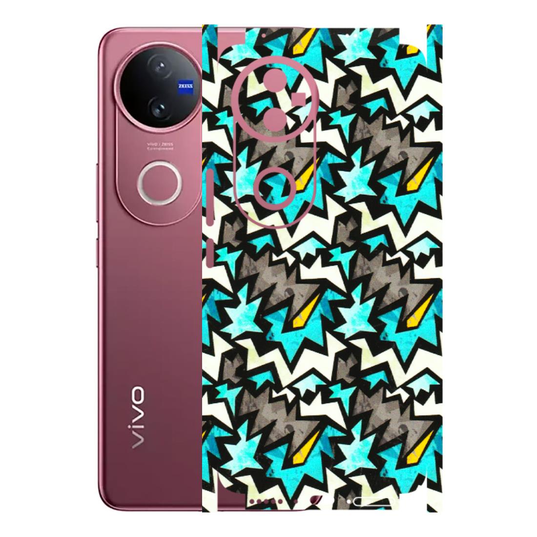 VIVO Z/V/X/T/U/S Series Phone Skins (All Models) - Funky Zig Zag - 3D Embossed Finish (L-223) Vivo V50 5G
