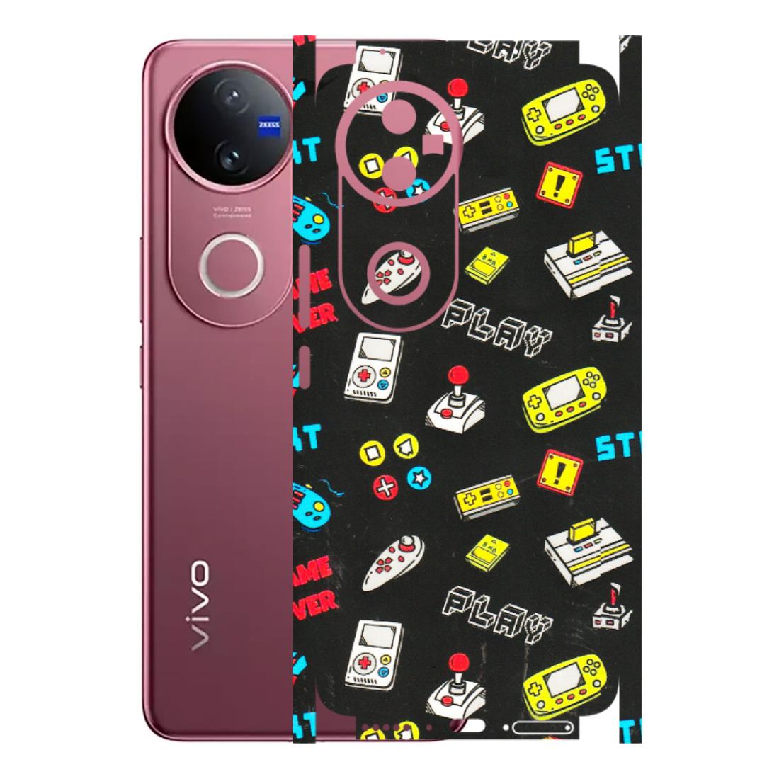 VIVO Z/V/X/T/U/S Series Phone Skins (All Models) - Gaming Doodles - 3D Embossed Finish (L-224) Vivo V50 5G