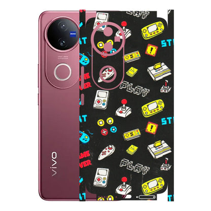 VIVO Z/V/X/T/U/S Series Phone Skins (All Models) - Gaming Doodles - 3D Embossed Finish (L-224) Vivo V50 5G