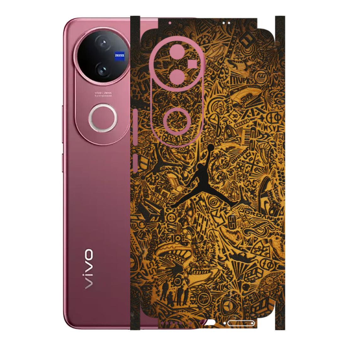 VIVO Z/V/X/T/U/S Series Phone Skins (All Models) - Premium Gold Basketball Player - 3D Embossed Finish (L-236) Vivo V50 5G