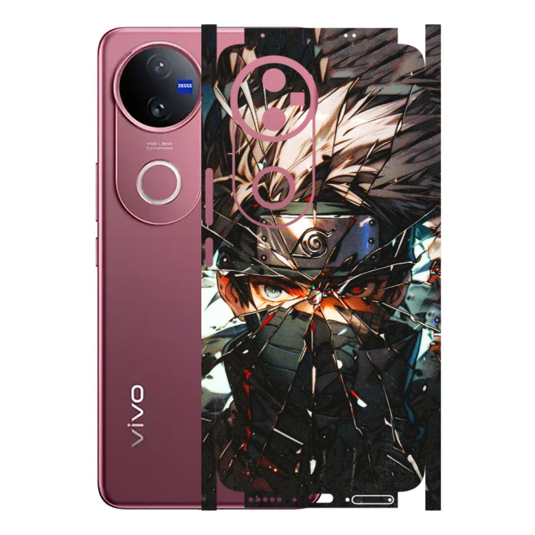 VIVO Z/V/X/T/U/S Series Phone Skins (All Models) - Kakashi Shattered Glass Effect - 3D Embossed Finish (L-237) Vivo V50 5G