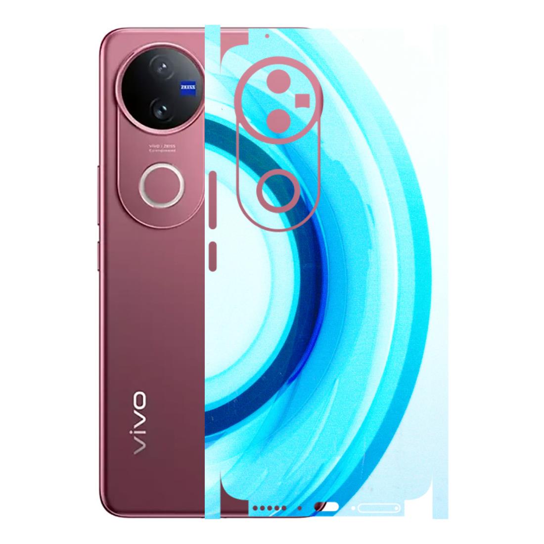 VIVO Z/V/X/T/U/S Series Phone Skins (All Models) - The Blue Curve - 3D Embossed Finish (L-244) Vivo V50 5G