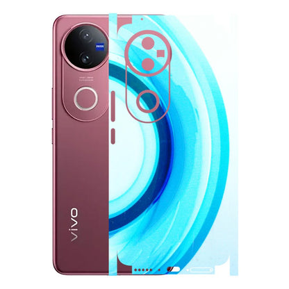 VIVO Z/V/X/T/U/S Series Phone Skins (All Models) - The Blue Curve - 3D Embossed Finish (L-244) Vivo V50 5G