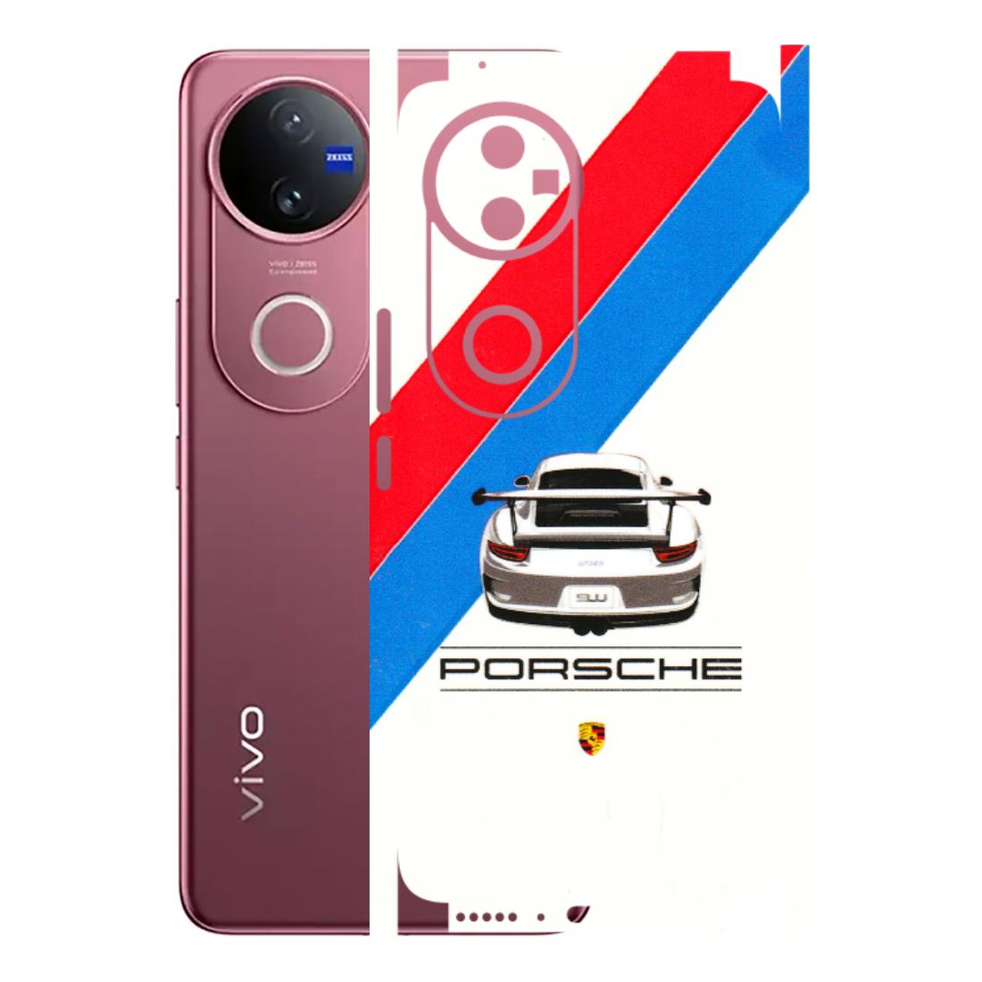 VIVO Z/V/X/T/U/S Series Phone Skins (All Models) - Porche Car Sober Logo - 3D Embossed Finish (L-248) Vivo V50 5G