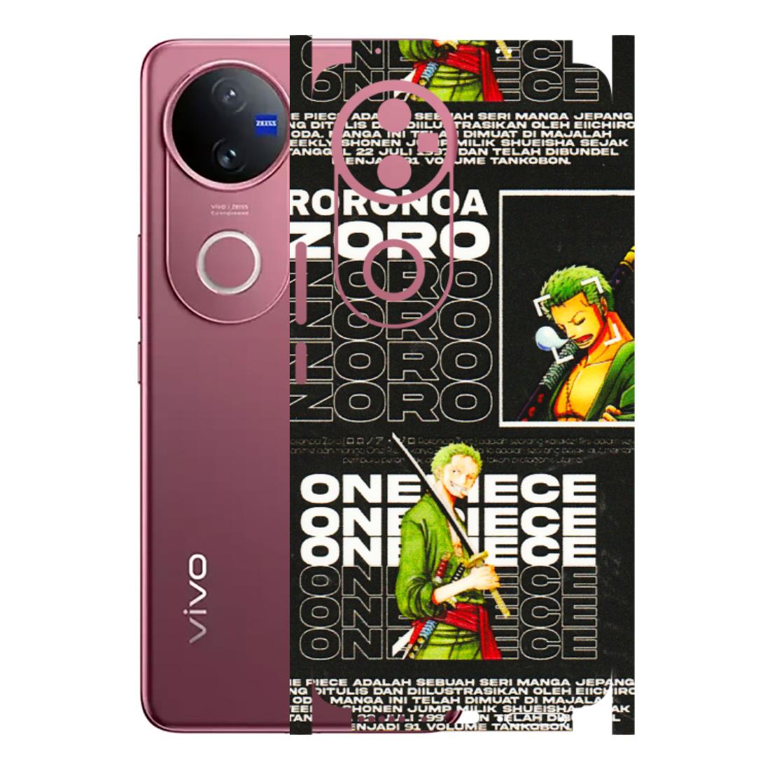 VIVO Z/V/X/T/U/S Series Phone Skins (All Models) - One Piece Zoro - 3D Embossed Finish (L-250) Vivo V50 5G