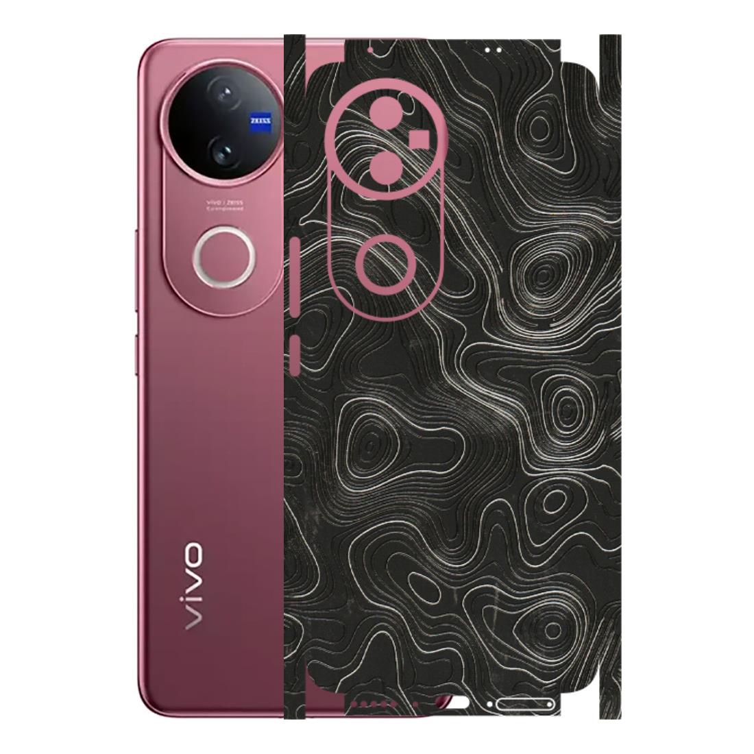 VIVO Z/V/X/T/U/S Series Phone Skins (All Models) - Abstract White Line Map - 3D Embossed Finish (L-269) Vivo V50 5G