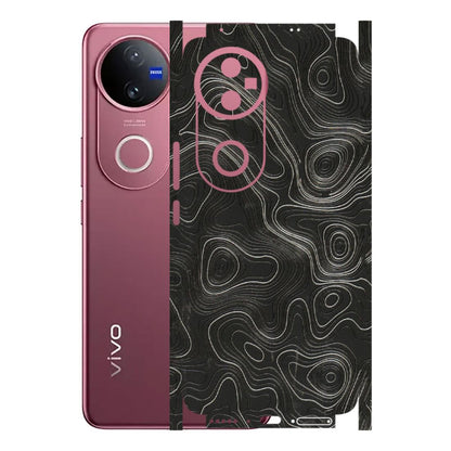 VIVO Z/V/X/T/U/S Series Phone Skins (All Models) - Abstract White Line Map - 3D Embossed Finish (L-269) Vivo V50 5G