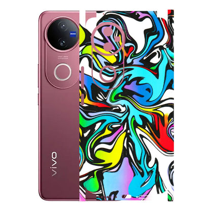 VIVO Z/V/X/T/U/S Series Phone Skins (All Models) - Abstract Colour Paints - 3D Embossed Finish (L-271) Vivo V50 5G