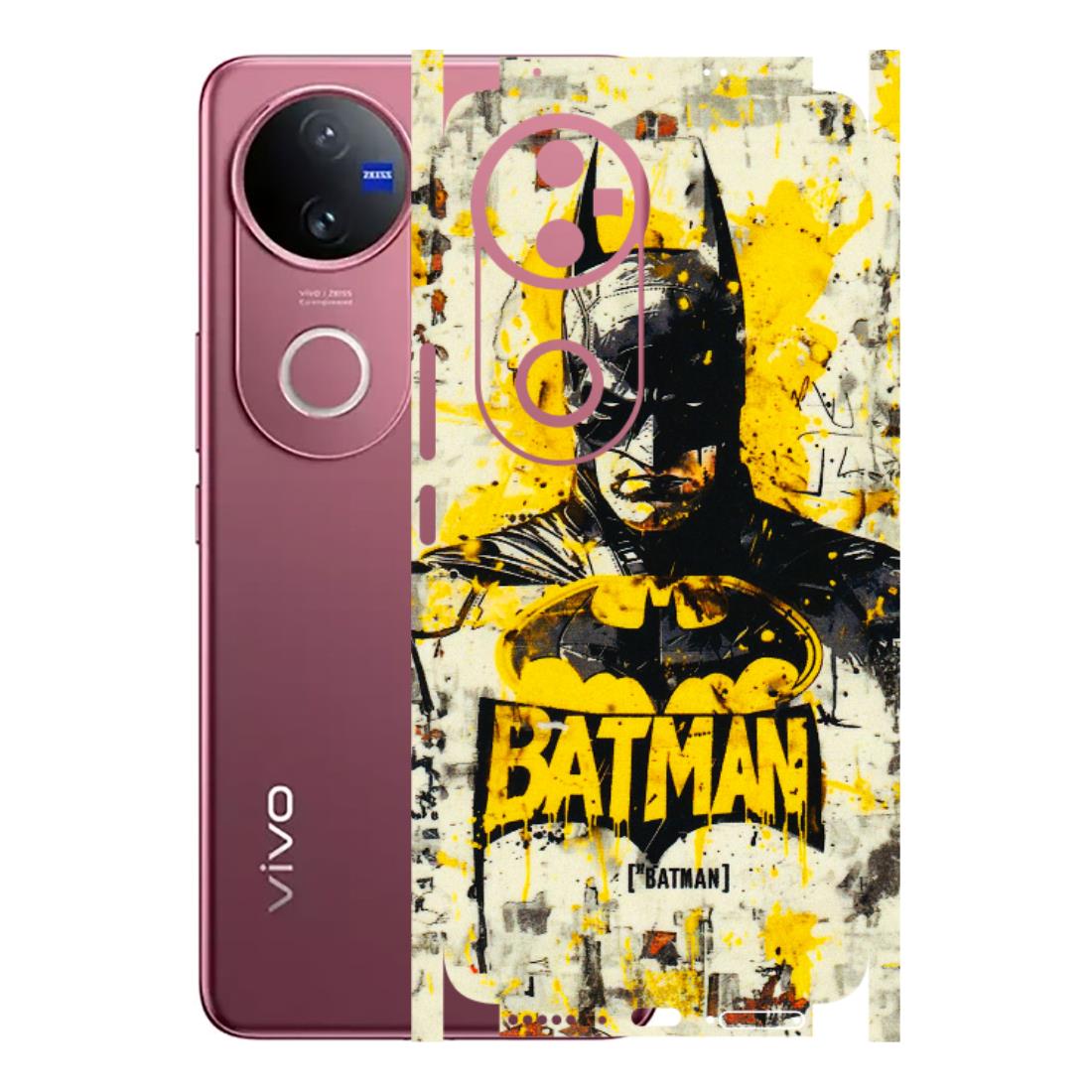VIVO Z/V/X/T/U/S Series Phone Skins (All Models) - Batman Yellow BT - 3D Embossed Finish (L-304) Vivo V50 5G