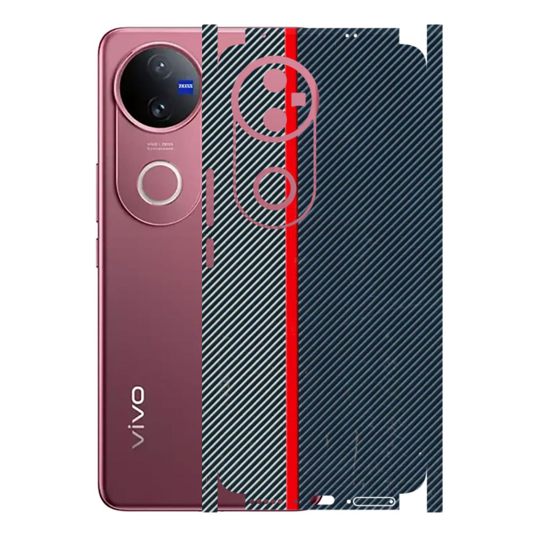 VIVO Z/V/X/T/U/S Series Phone Skins (All Models) - Blue Sober Lines - 3D Embossed Finish (L-305) Vivo V50 5G